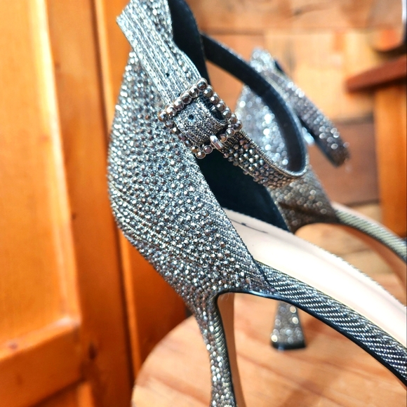 MIX NO.6 LAPEA PLATFORM RHINESTONE COVERED SANDALS/HEELS-SIZE 8.5 - Picture 9 of 12